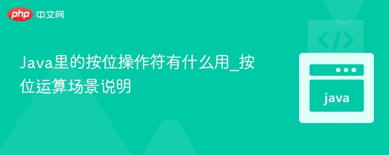 Java里的按位操作符有什么用_按位运算场景说明