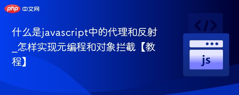 什么是javascript中的代理和反射_怎样实现元编程和对象拦截【教程】