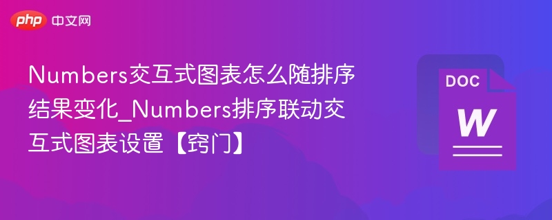 Numbers交互式图表怎么随排序结果变化_Numbers排序联动交互式图表设置【窍门】
