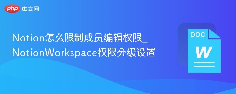 Notion成员权限设置详解