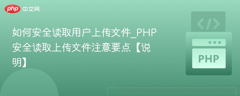 安全读取用户上传文件的要点
