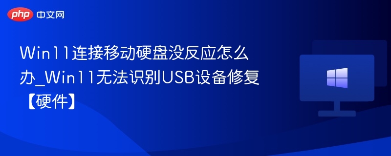Win11连接移动硬盘无反应解决方法