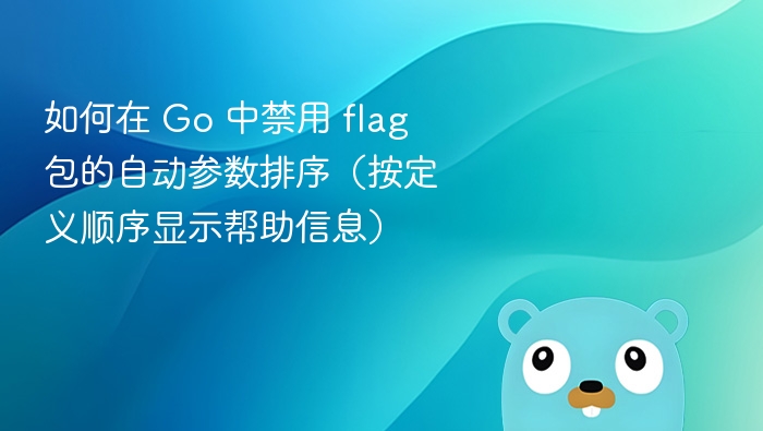 Go禁用flag包排序方法详解