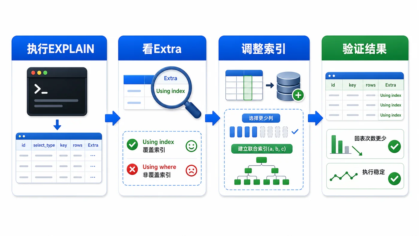MySQL 覆盖索引实战：少一次回表，查询为什么会更快