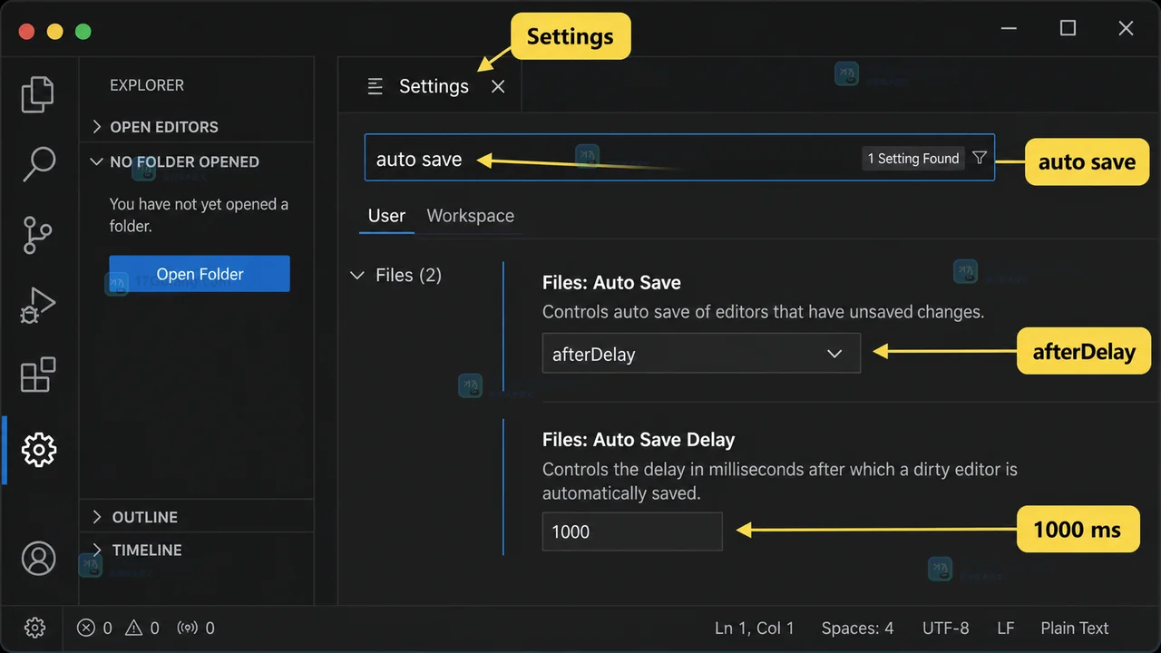 VS Code 怎么设置自动保存：Auto Save 与保存后格式化完整教程