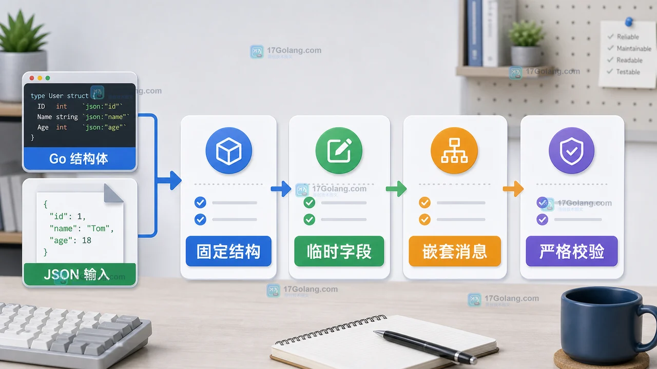 Go JSON 解析根据固定结构 临时字段 嵌套消息和严格校验选择方案