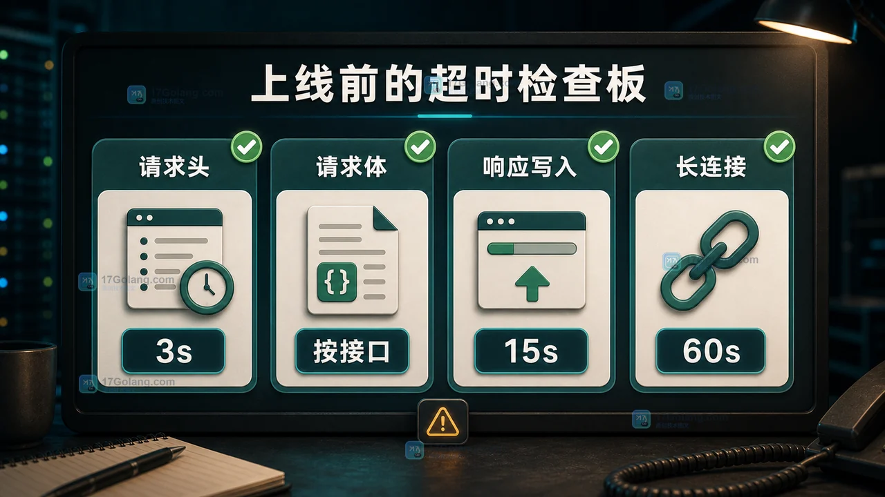 Go HTTP 服务超时怎么配：ReadHeaderTimeout、WriteTimeout 和 IdleTimeout 实战