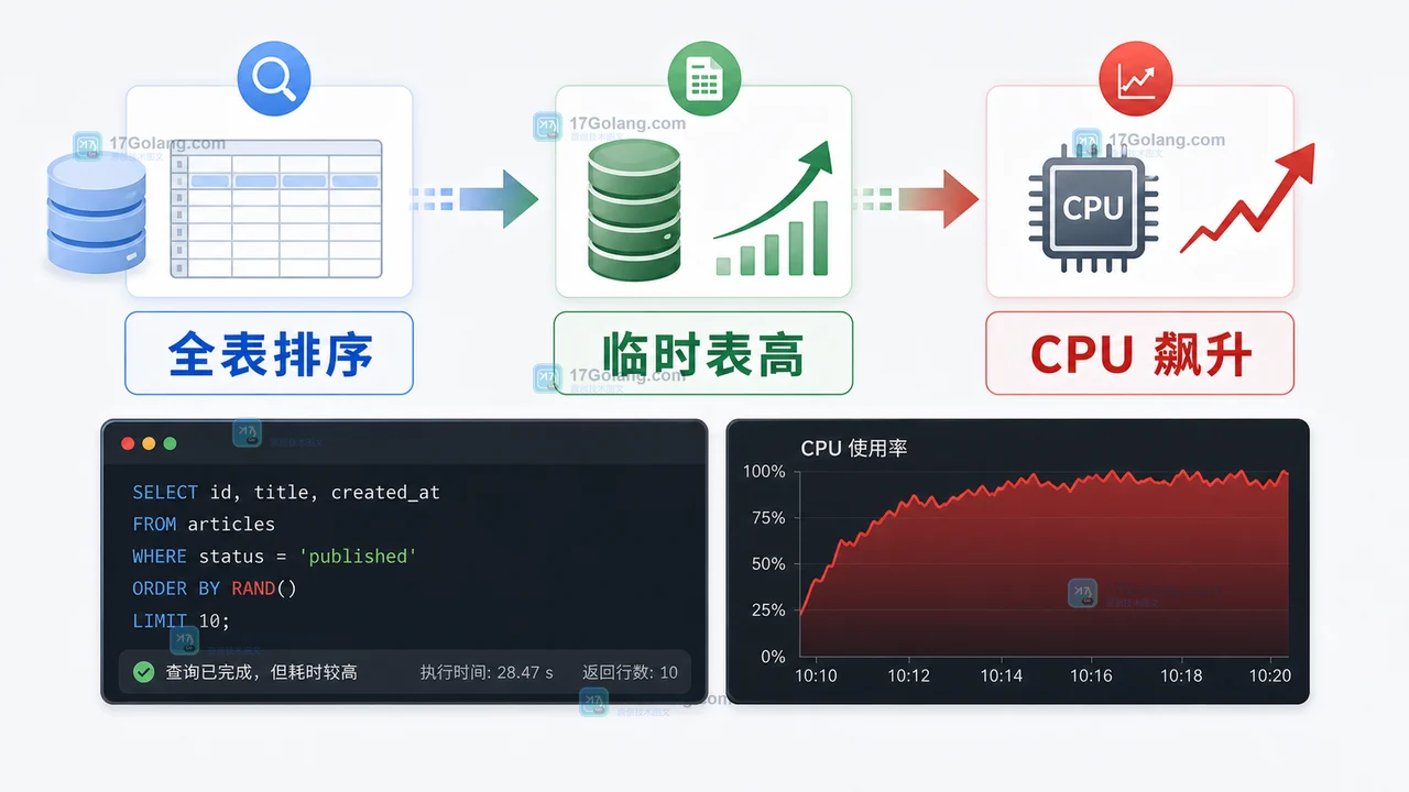 MySQL ORDER BY RAND 随机推荐查询引发全表排序、临时表升高和 CPU 飙升