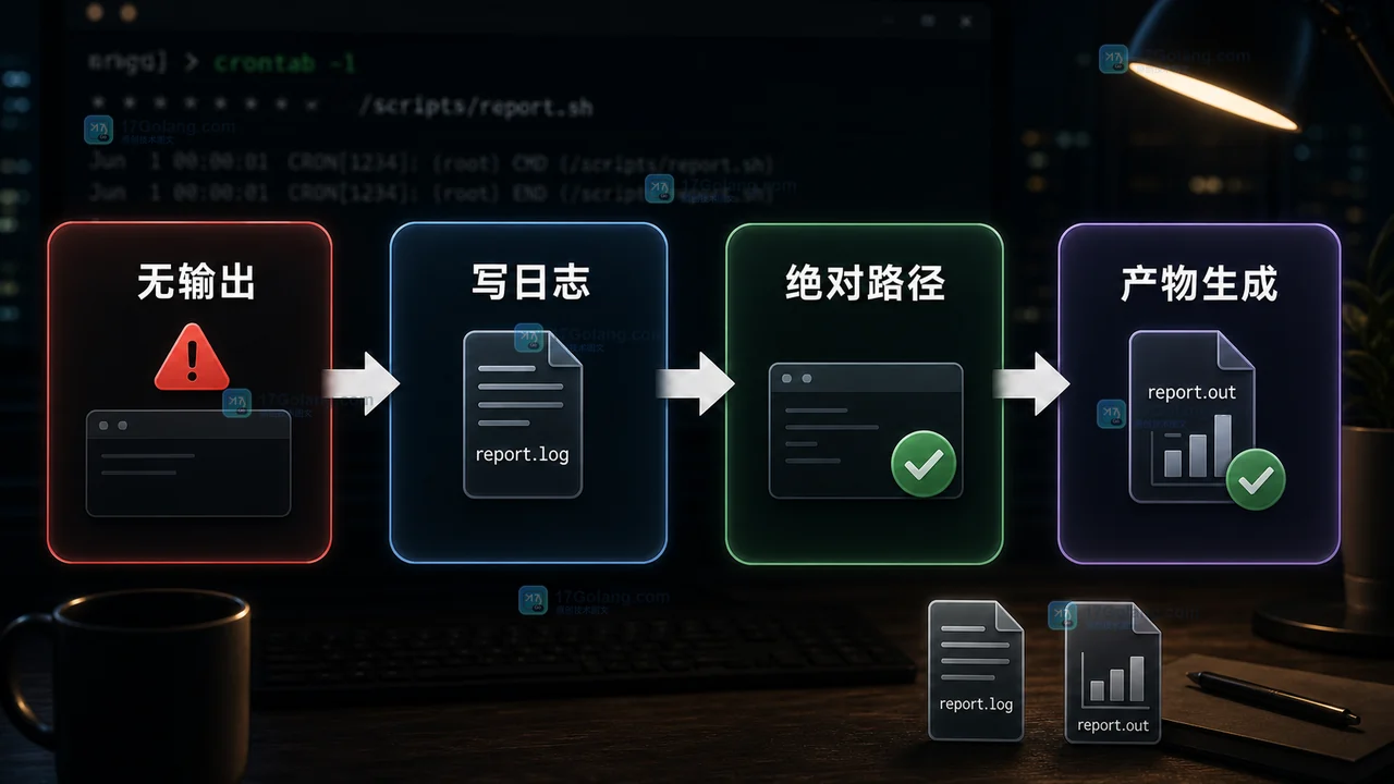 Linux crontab 有触发却没产物怎么办：把日志、路径和环境补齐