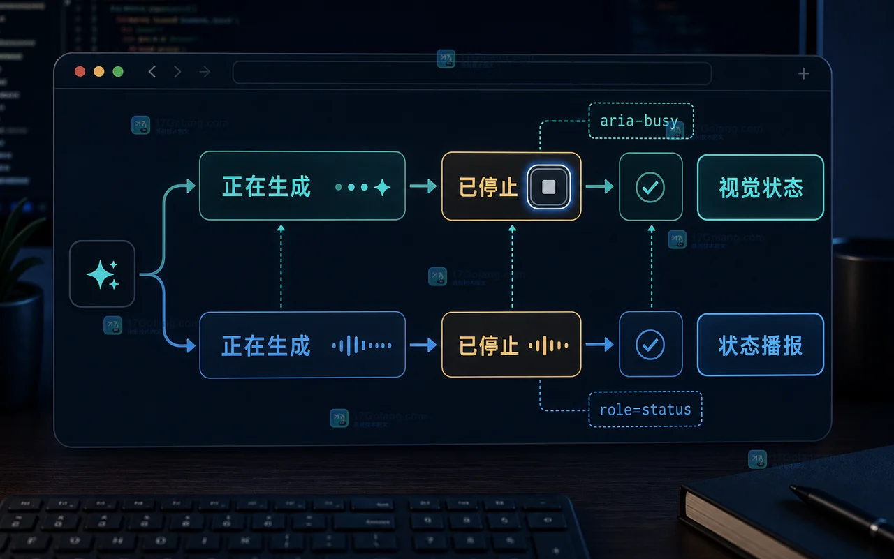 AI 对话页面视觉状态与辅助技术状态同步关系的插图