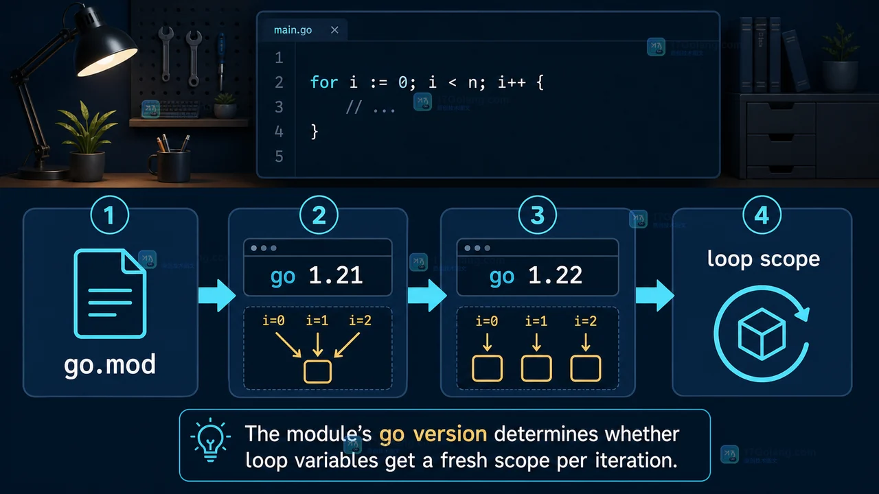 Go 升级到 1.22 后循环变量还会踩坑吗：go.mod 版本和回归检查