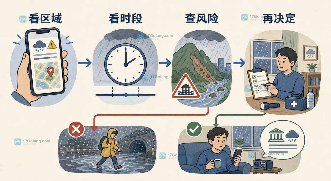 暴雨预警蓝黄橙红怎么分：收到预警后普通人该做什么