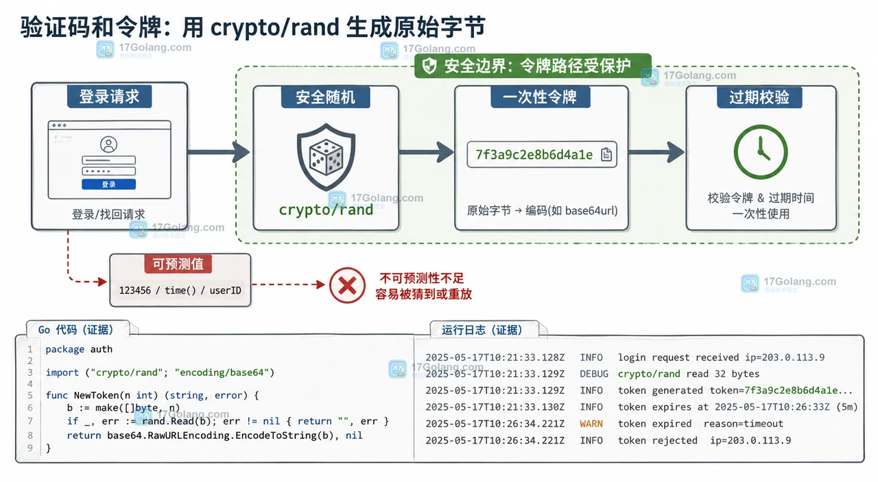 Go crypto/rand 和 math/rand 怎么选：验证码、抽样与安全边界