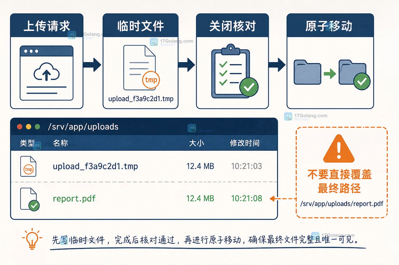 Java 文件上传如何挡住路径穿越：Path.normalize、真实路径与原子落盘