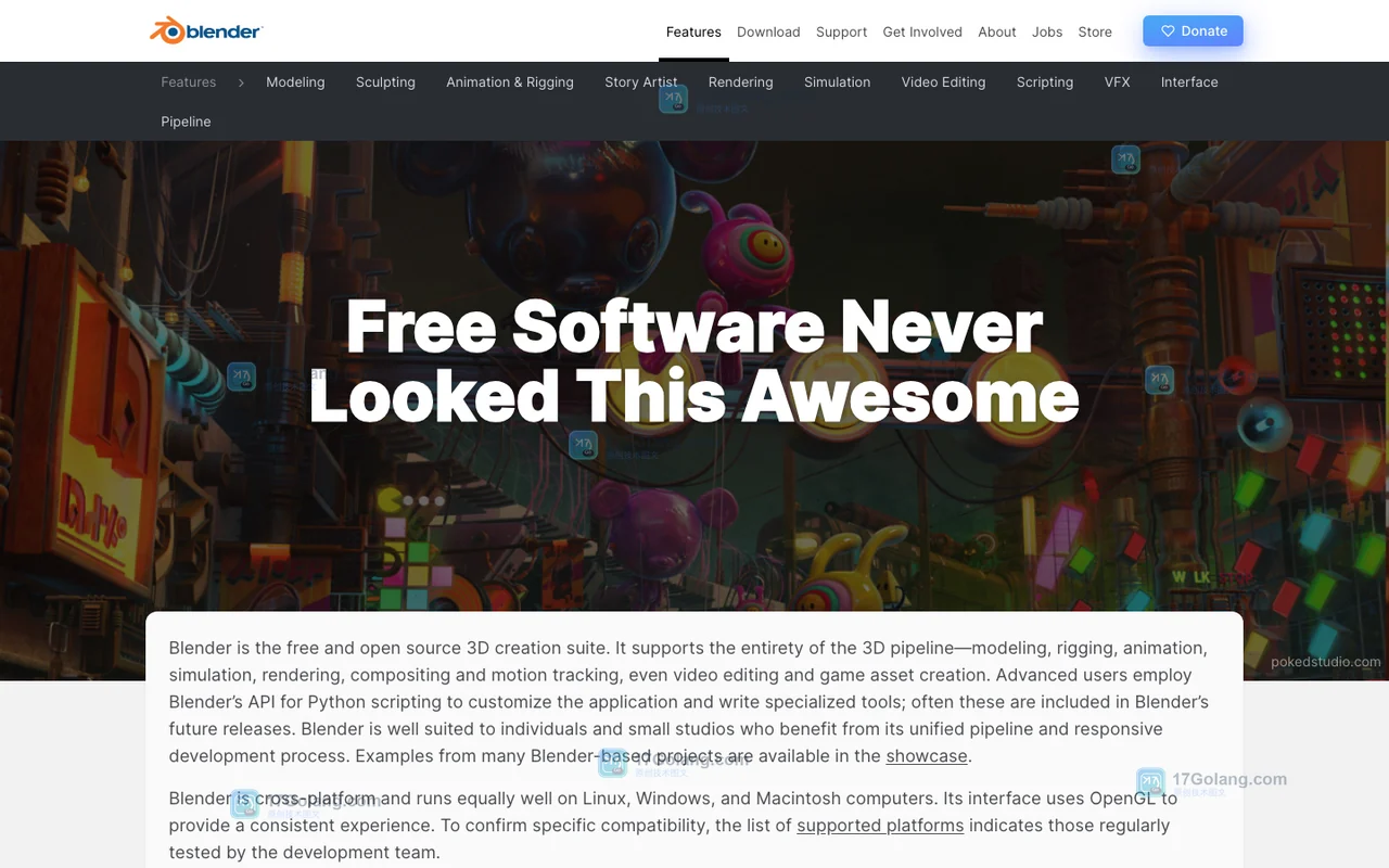Blender搜索结果里的下载按钮靠谱吗？官方主页与Support入口核验