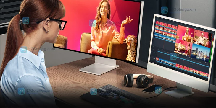 Blackmagic Design 官方 DaVinci Resolve 产品页展示剪辑工作区和视频时间线