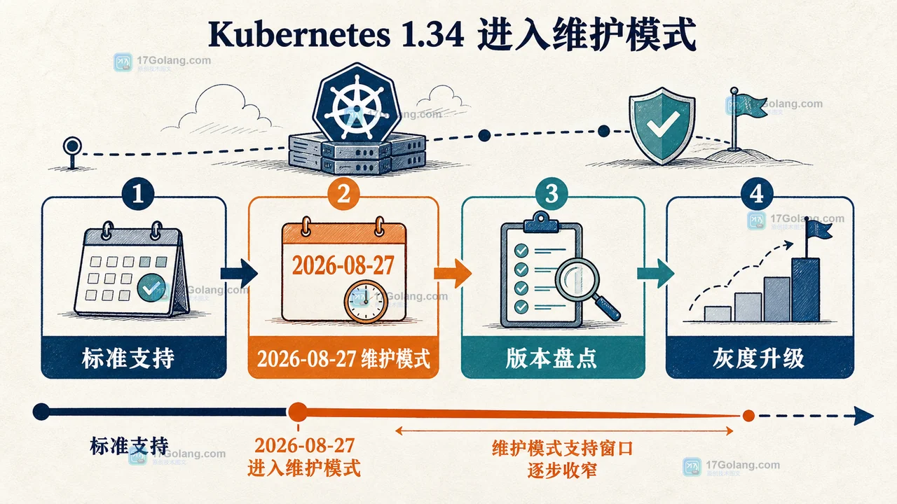 Kubernetes 1.34 维护窗口怎么排升级：版本偏差检查与灰度门禁