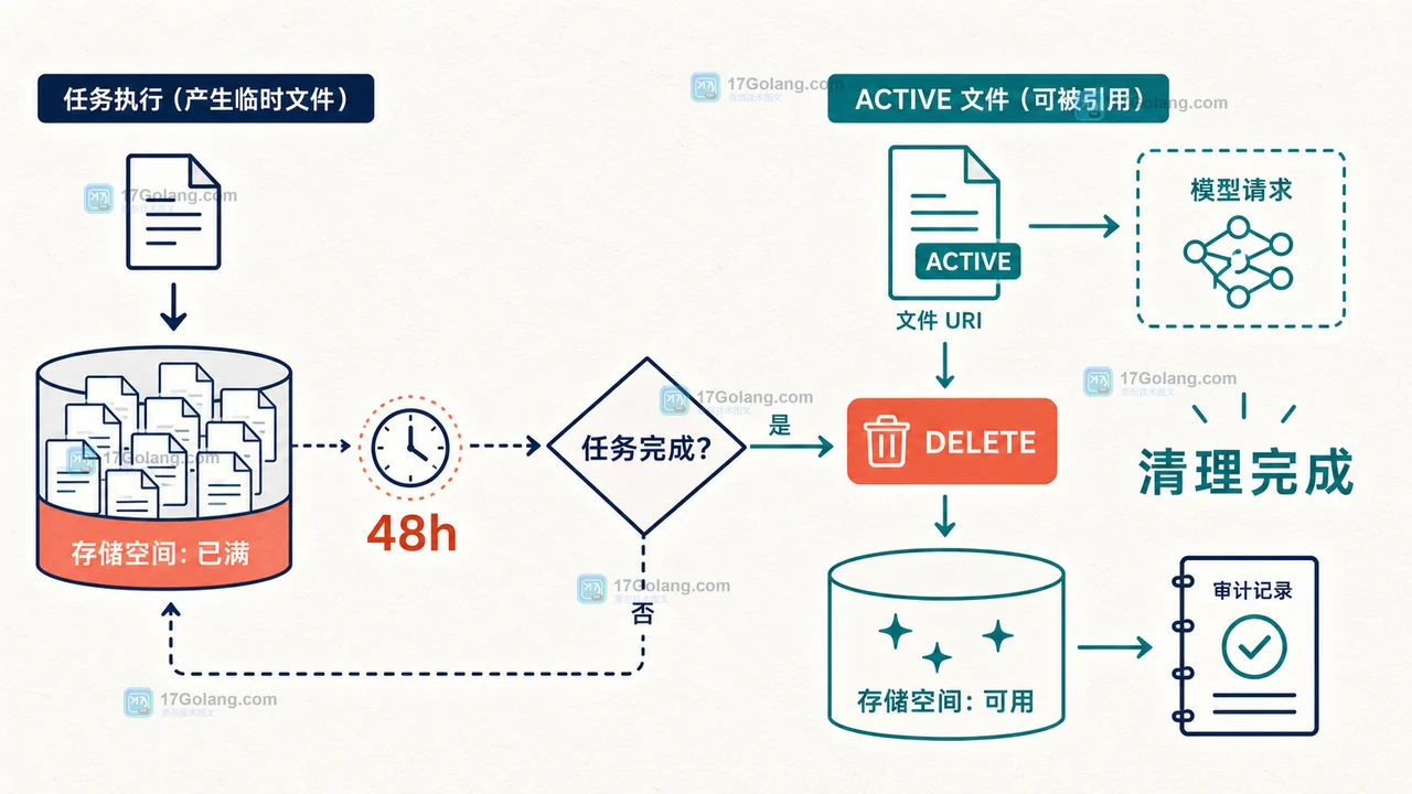 Gemini Files API 怎么管理上传文件：ACTIVE 状态、48 小时过期与主动删除
