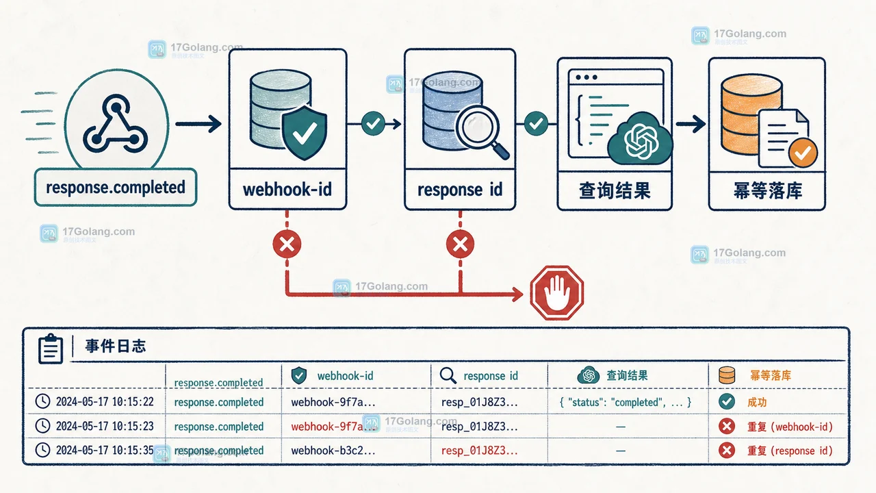 OpenAI Responses API Webhook 怎么验签：原始请求体、时间窗口与 response.completed 处理
