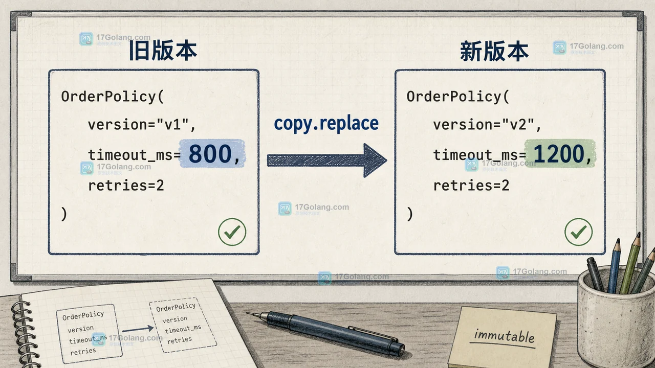 Python copy.replace() 如何生成配置新版本：不可变对象与字段替换边界