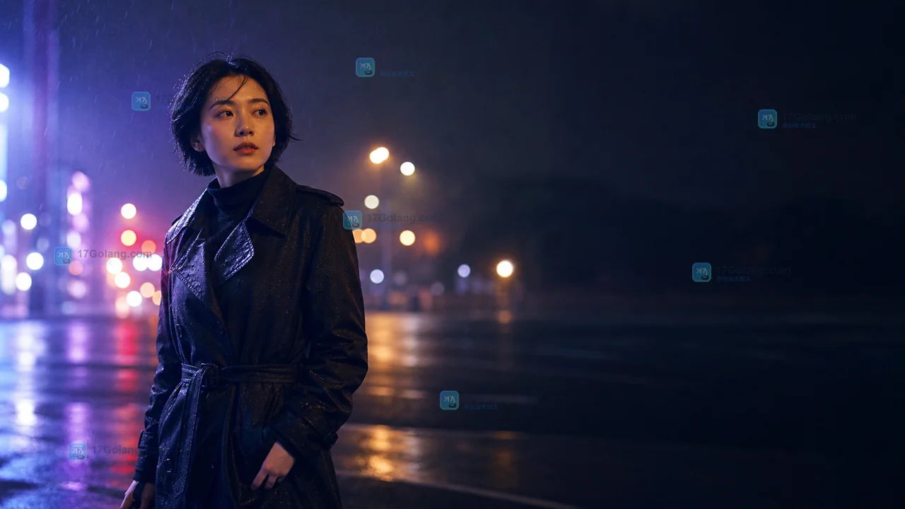 雨夜城市音乐节海报怎么画：虚构成年女性肖像的中英文提示词与成片调整
