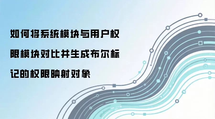 如何将系统模块与用户权限模块对比并生成布尔标记的权限映射对象