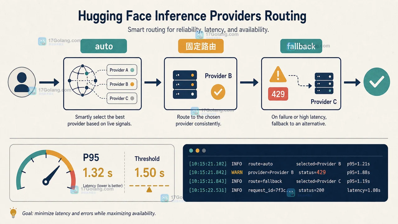 Hugging Face Inference Providers 从自动路由到固定 provider 与 fallback 的阈值和动作
