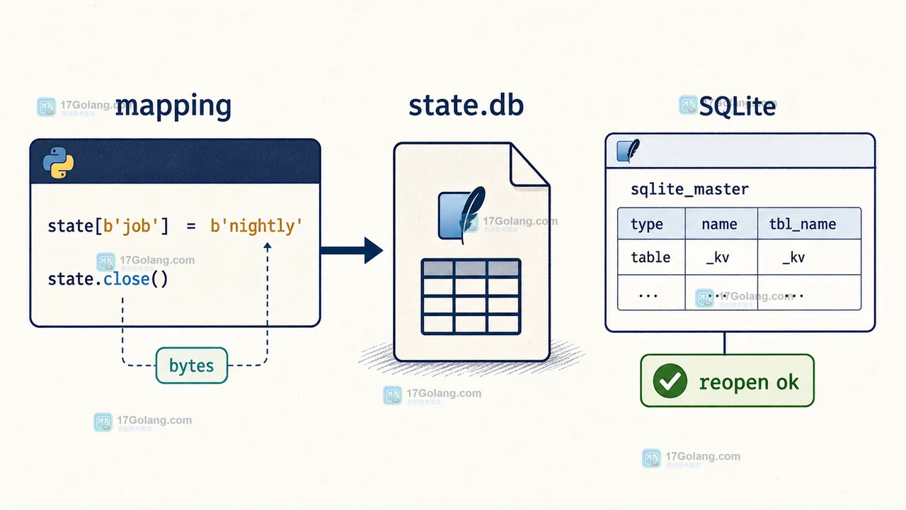 Python dbm.sqlite3 怎么做轻量键值存储：SQLite 文件、映射接口与兼容检查