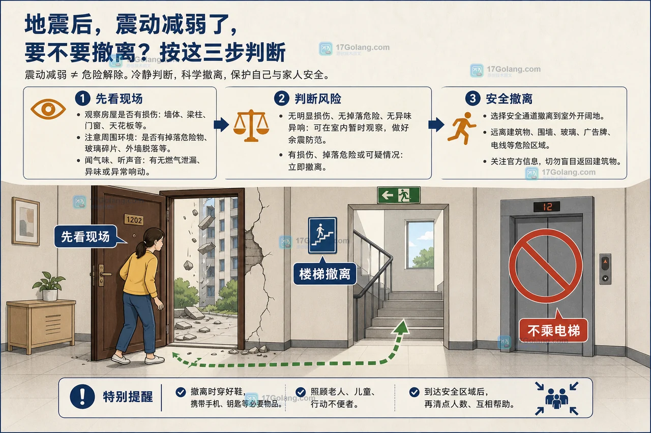 地震预警响了怎么办：室内避险、撤离判断与常见误区