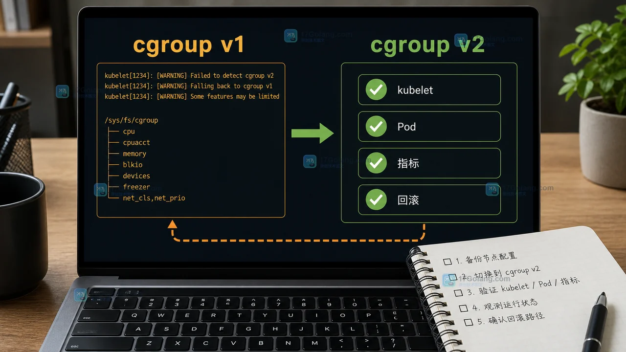 Kubernetes v1.37 发布前该看什么：cgroup v1 弃用、升级窗口与回滚清单