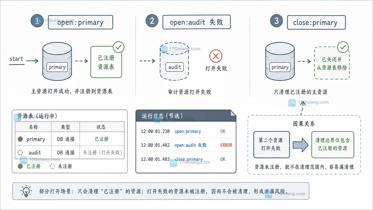 Python AsyncExitStack 怎么管理异步资源：多连接清理、异常传播与退出顺序