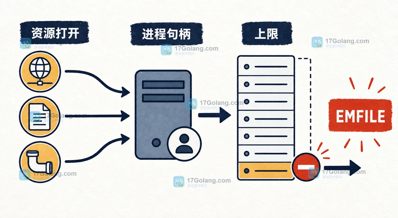 Linux 文件描述符耗尽怎么查：ulimit、进程句柄与服务恢复