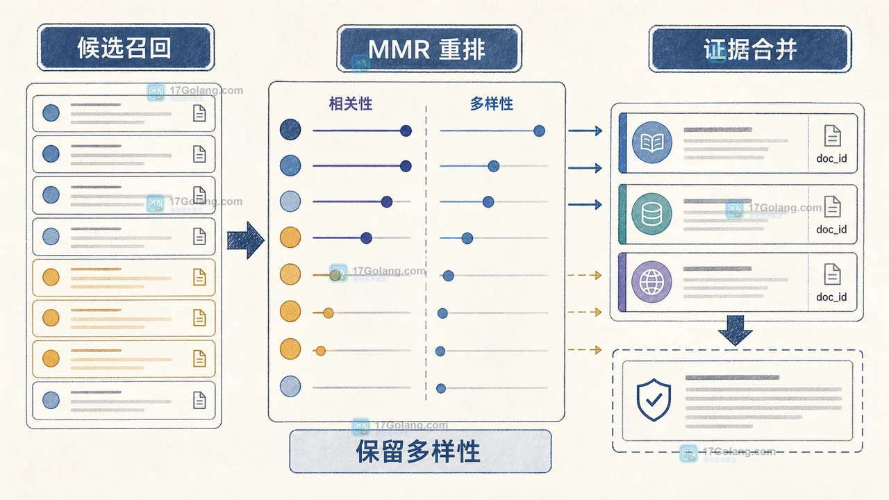 RAG 检索结果为什么重复：chunk overlap、MMR 与证据合并的排查方法