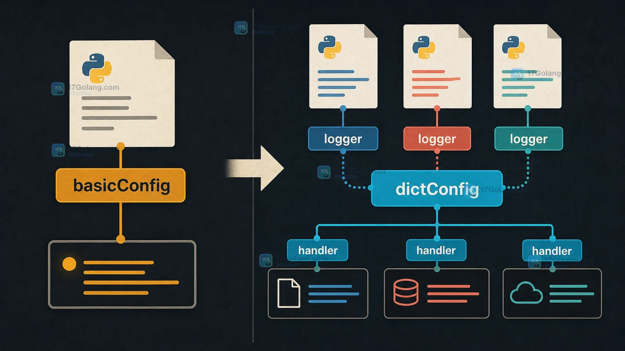 Python 日志配置怎么选：basicConfig、dictConfig 与分层输出的取舍