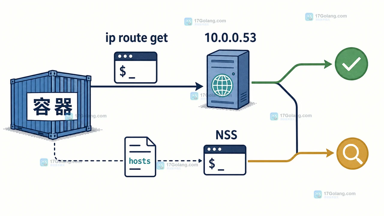 Linux 容器到 DNS 服务器的路由判断:网络命名空间、出口和解析结果分支