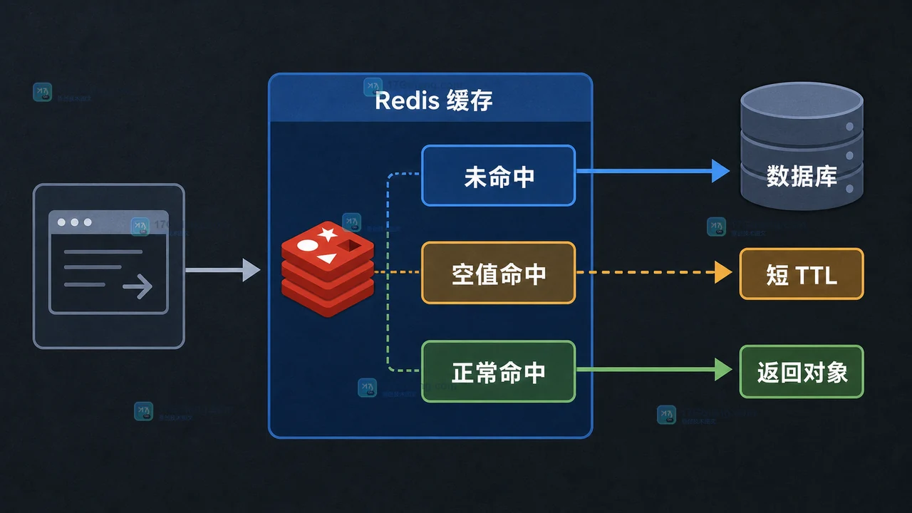 Redis 缓存穿透怎么用空值保护：TTL、并发回源与失效边界