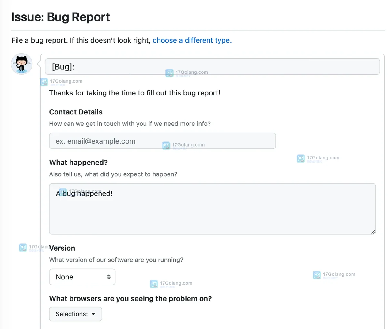 GitHub Issues 如何用模板约束缺陷信息：从新建模板到提交后核对
