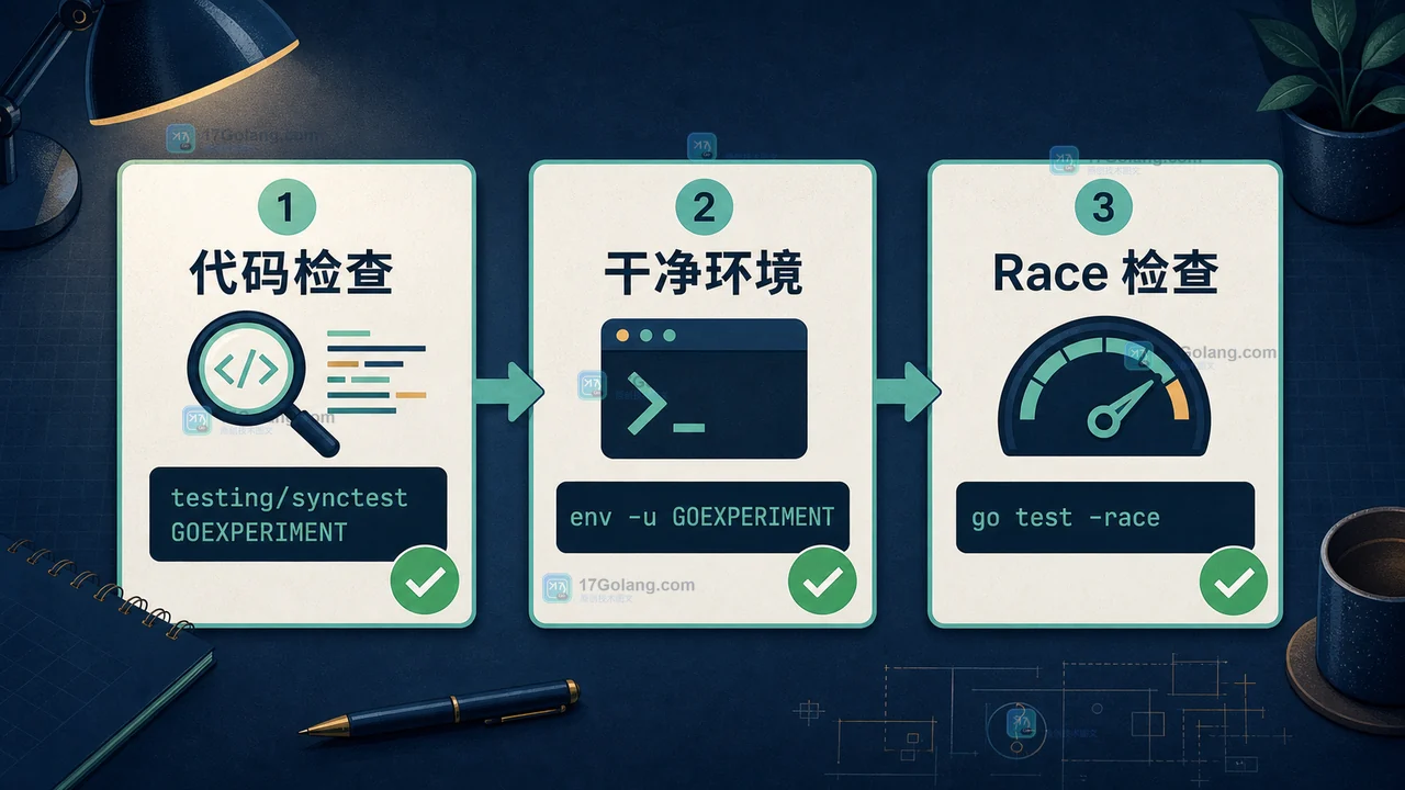 Go 1.26 升级后 synctest 实验开关失效怎么办：从 GOEXPERIMENT 到 testing/synctest