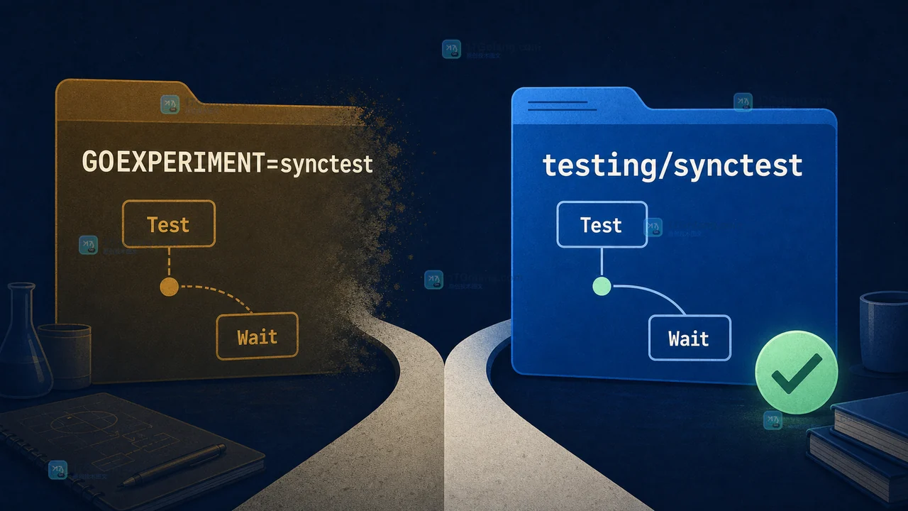 Go 1.26 synctest 从实验开关迁移到 testing/synctest 正式包的前后路径对照