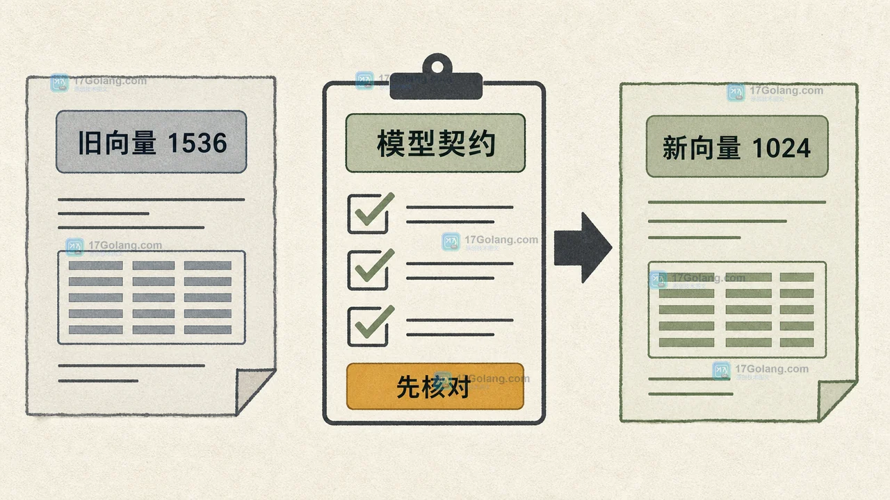 Embedding 模型换版本后向量维度不一致：索引重建与灰度切换怎么验收