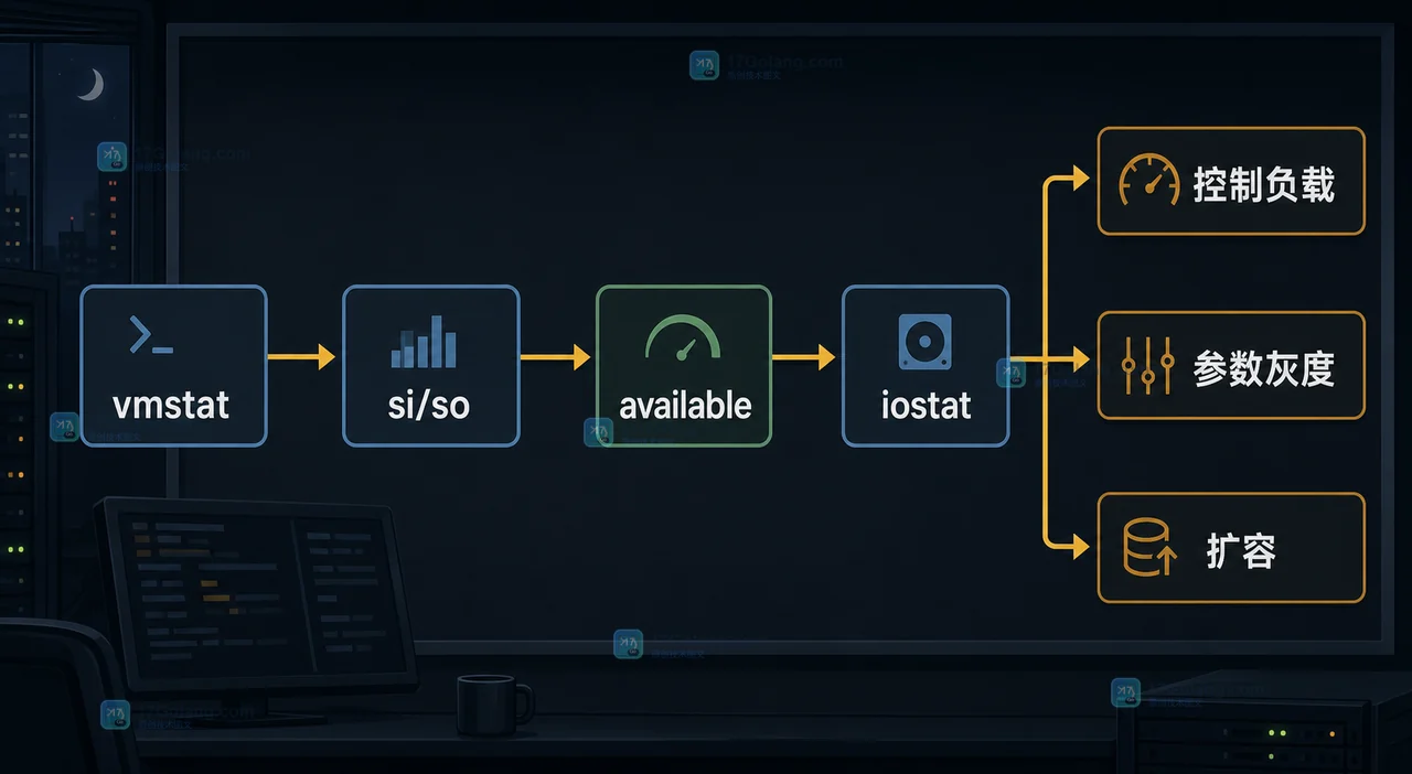 Linux swap 使用升高怎么判断：vmstat 的 si/so、swappiness 与回收边界