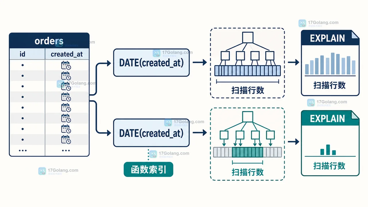 MySQL 8.4 函数索引什么时候值得用：表达式匹配、写入成本与执行计划验收