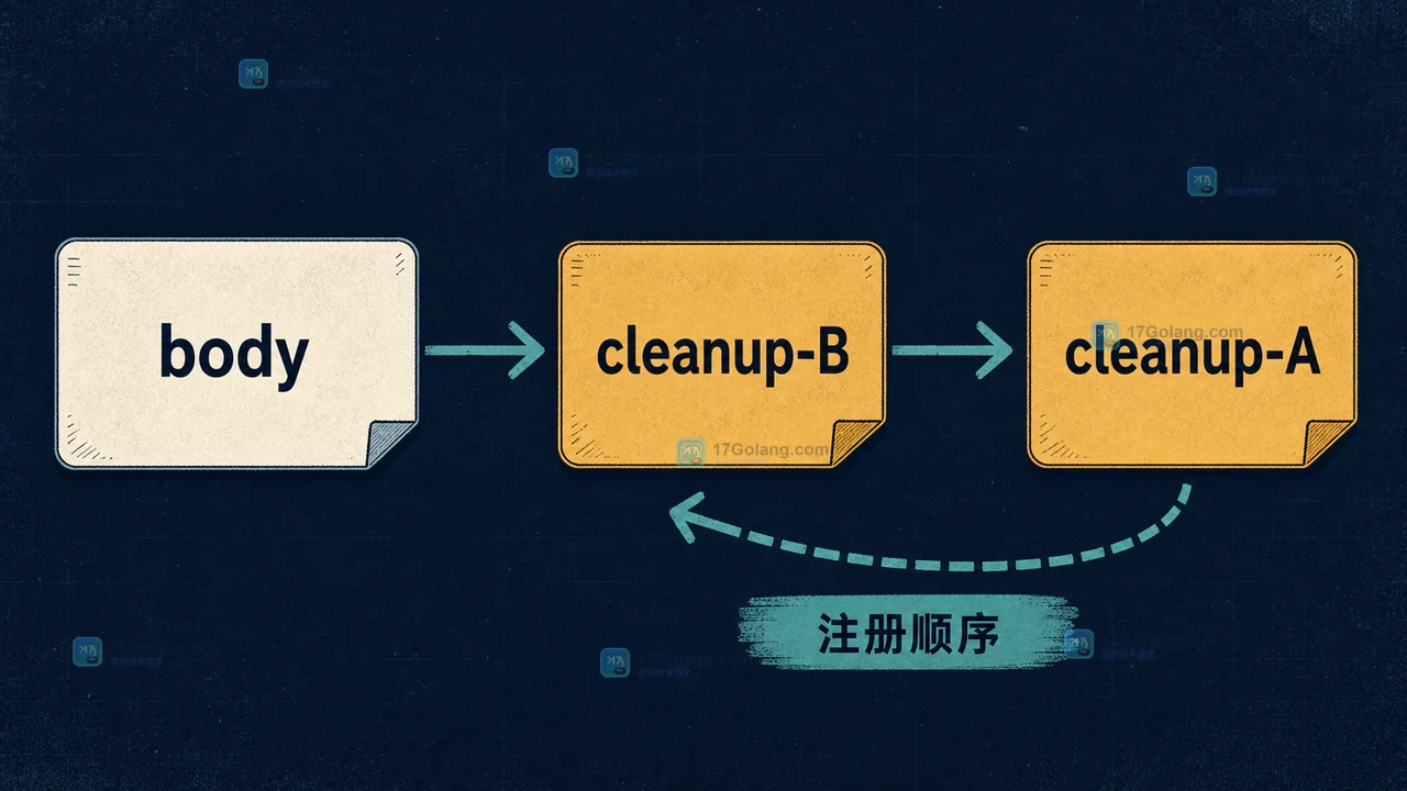 Go testing.T.Cleanup 怎么验证子测试清理顺序：注册时机、并发子测试与失败定位