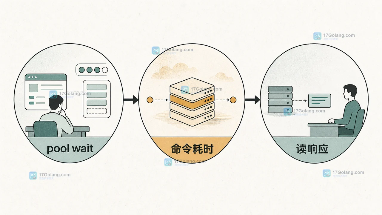 Redis 连接池偶发超时怎么查：命令耗时、连接数与慢日志的对应关系