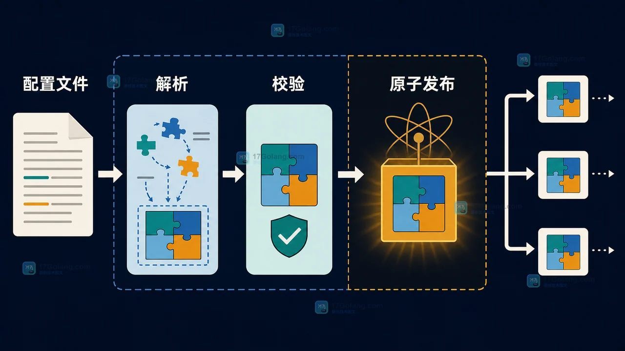 Go 配置热加载怎么避免读写竞态：atomic.Value、不可变快照与旧配置回收