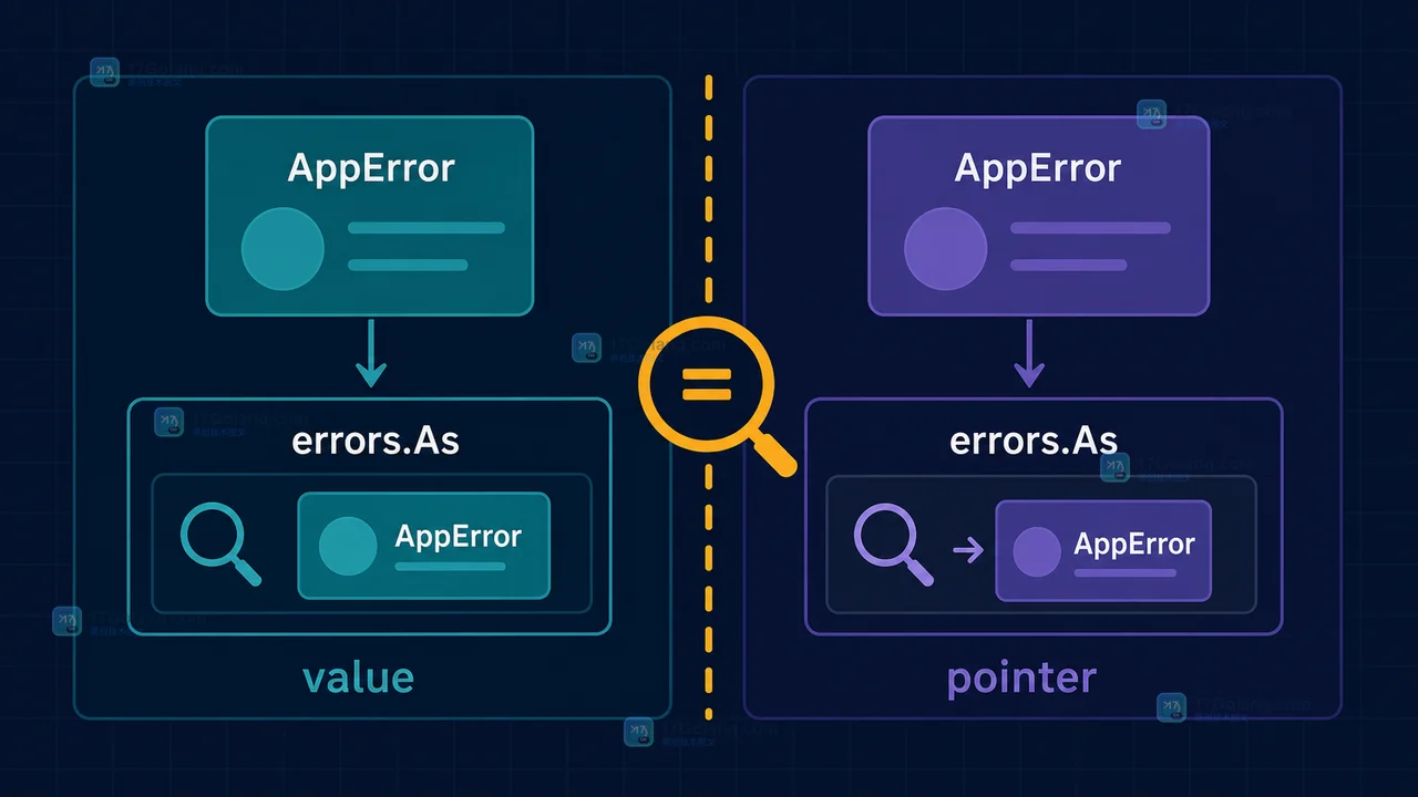 Go errors.As 值错误与指针错误的匹配边界对照图