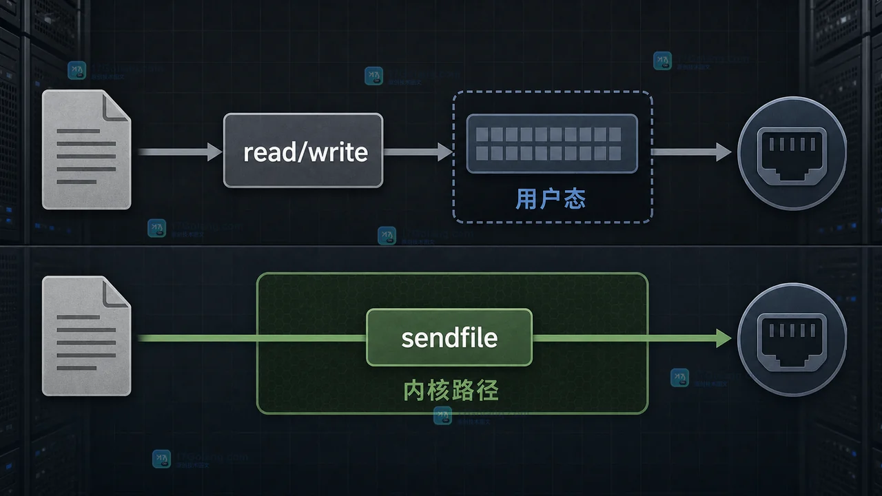 Linux sendfile 和 splice 怎么选：文件到网络的零拷贝边界与 strace 验收
