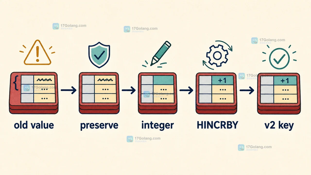 Redis HINCRBY 从保留原值到新版本 key 切换的修复路径插图