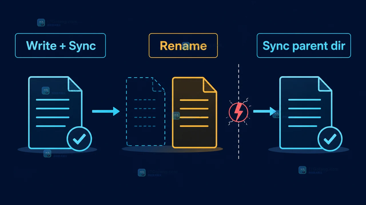 Go os.File.Sync 返回成功后为什么还要关注目录项：文件落盘与重命名的边界