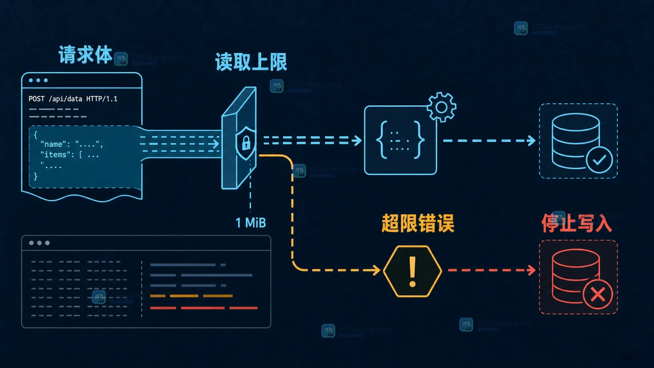 Go http.MaxBytesReader 超限后为何仍能写响应：请求体上限、错误语义与连接收尾